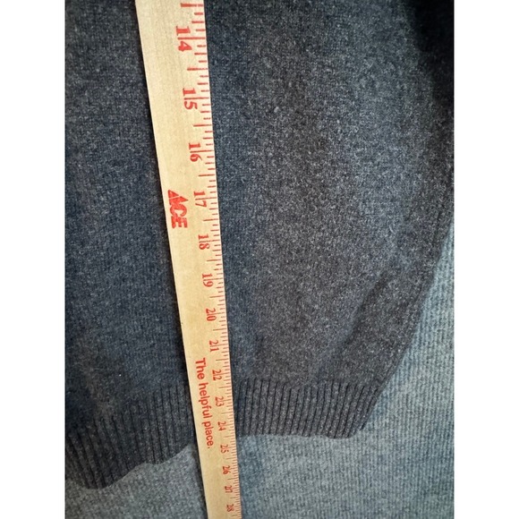 LL Bean Mens Lambswool Blend Crewneck Sweater Charcoal Gray Large L-REG 0BHX4 - Picture 5 of 7